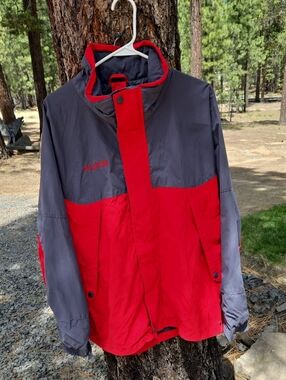 Columbia Red and Gray Waterproof Outdoor Jacket XL